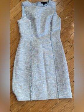 Brooks Brothers Sleeveless Light Gray Sheath Dress